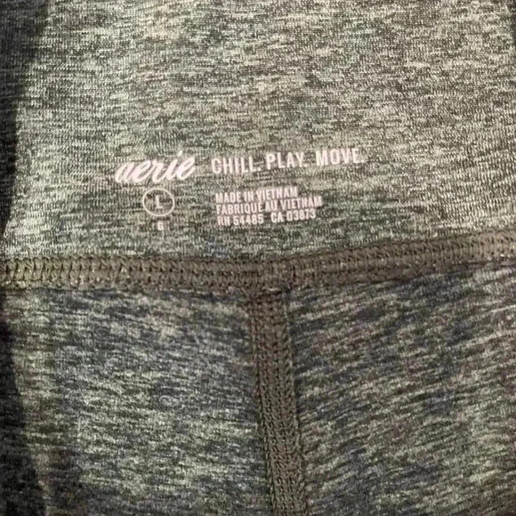 Aerie The Hugger Activewear Leggings High Waisted Pockets Green Women’s Large - Picture 3 of 5